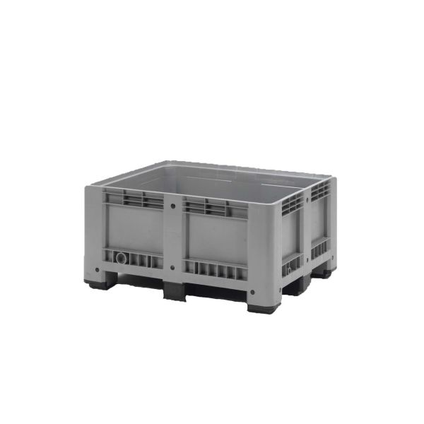 Palletbox (430L), 1200 x 1000 x 600 mm, 3 sledes (excl. deksel)