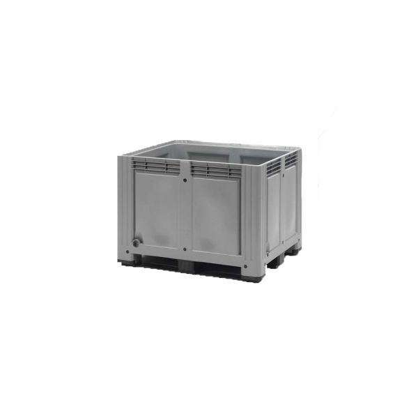 Palletbox (760L), 1200 x 1000 x 870 mm, 3 sledes (excl. deksel)