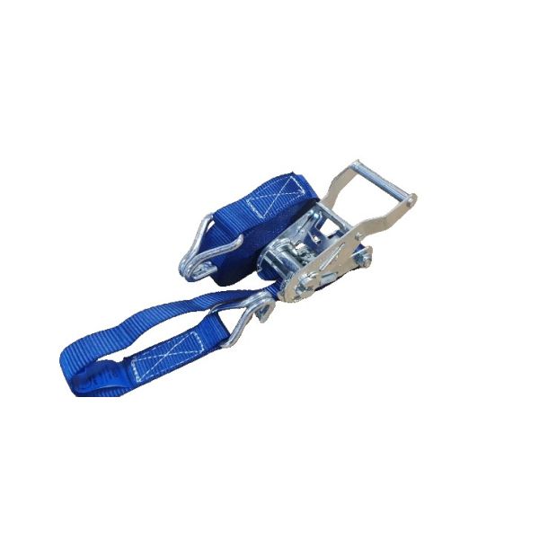 Spanbandset 25 mm, 6 meter, blauw, standaardratel 909, 1 Ton