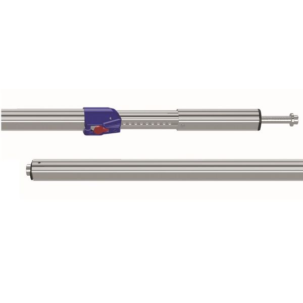 Telescoopstang KIM 44 Profi, zonder hoes, met 19 mm pluggen, verstelbaar (voor vliegtuigrails met 20 mm gaten)