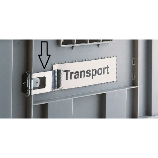 Veeretikethouder 70 x 30 mm uit verenstaal, gegalvaniseerd