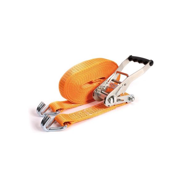 Spanbandset 50 mm, 9 meter, oranje, standaardratel 811, 5T
