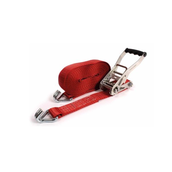 Spanbandset 50 mm, 9 meter, rood, standaardratel 811, 5T