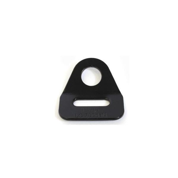 Bandplaatje met boutgat voor 25 mm band, zwart, 1500 daN