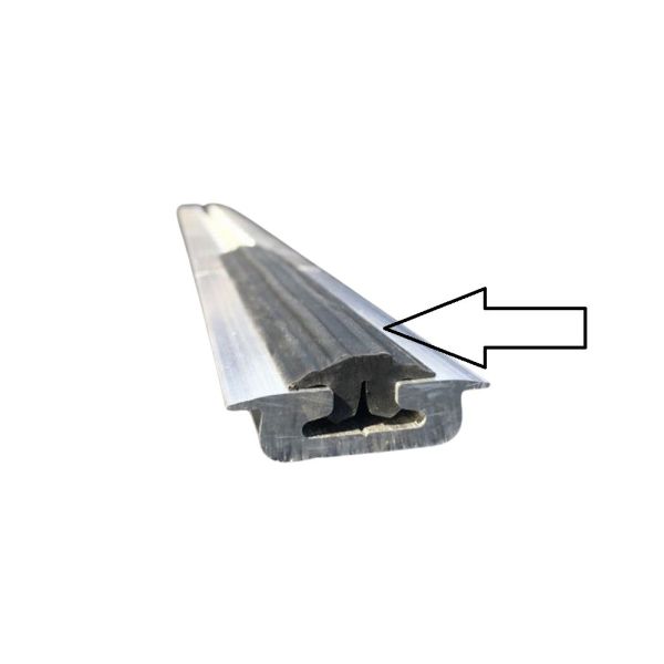 Afdekrubber voor vliegtuigrail, zwart, 23 x 11 mm,