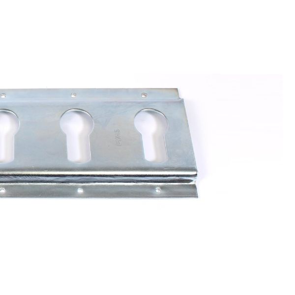 Wandrail horizontaal 1803H, verzinkt staal, voor sleutelgatfitting, 3 meter