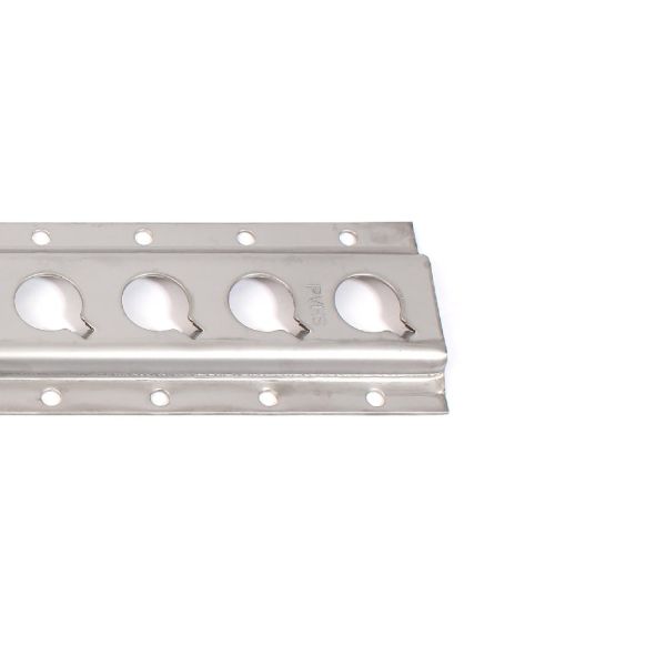 Wand-dakrail 1806, RVS, 3 meter (Q-gaten)