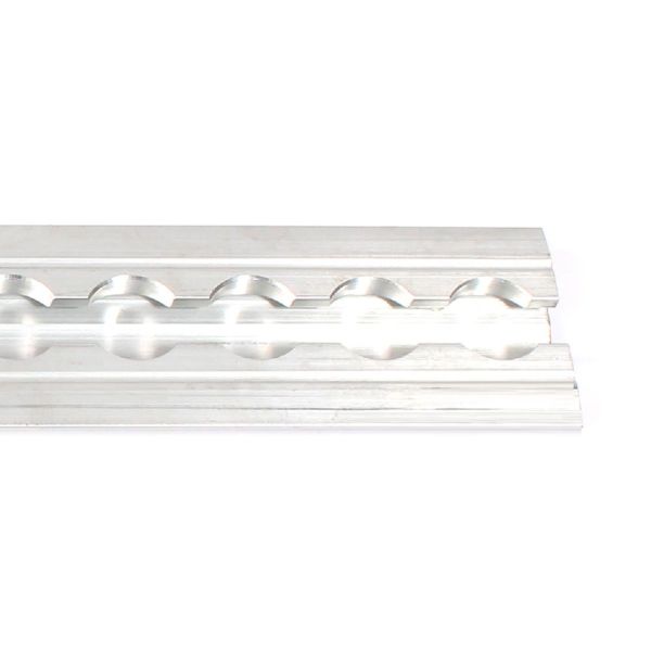 Vliegtuigrail inbouw met flensrand bovenzijde, 50 x 15 mm