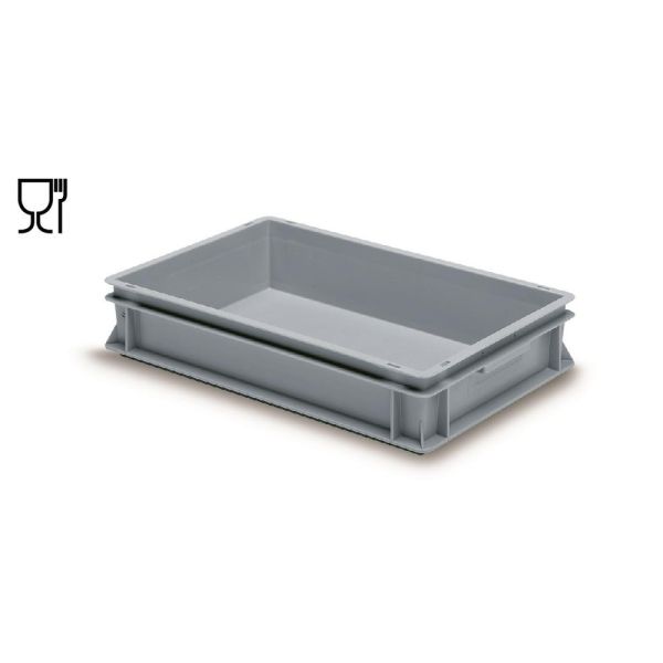 E-Line-RAKO bak, nieuw kunststof, 600 x 400 x 120 mm (20L), dichte grepen