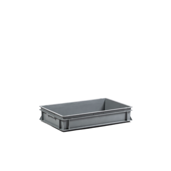 E-Line-RAKO bak, gerecycled kunststof, 600 x 400 x 120 mm (20L), dichte grepen