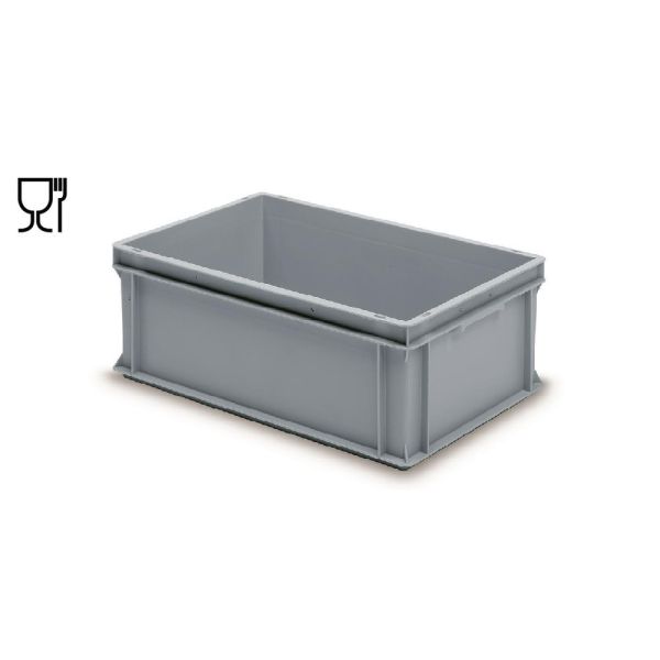 E-Line-RAKO bak, nieuw kunststof, 600 x 400 x 220 mm (40L), dichte grepen