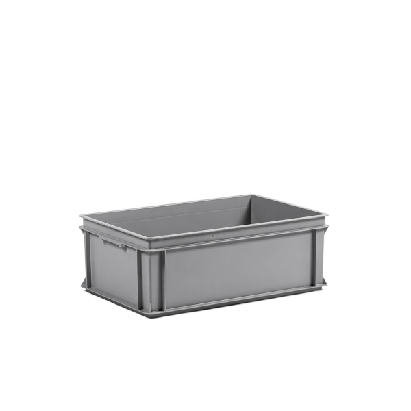 E-line-RAKO bak, gerecycled kunststof, 600 x 400 x 220 mm (40L), dichte grepen