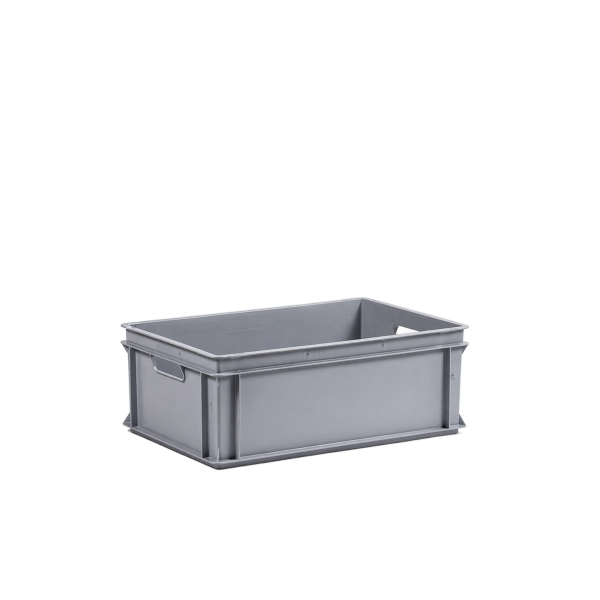 E-line-RAKO bak, gerecycled kunststof, 600 x 400 x 220 mm (40L), open grepen