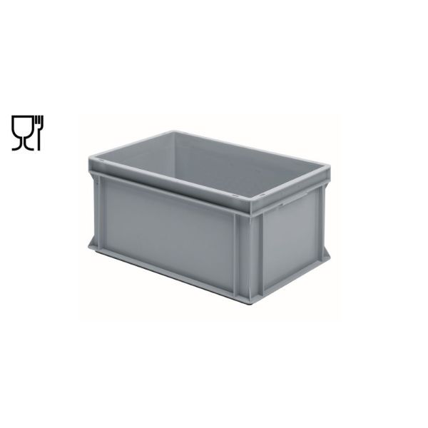 E-Line-RAKO bak, nieuw kunststof, 600 x 400 x 278 mm (53L), dichte grepen