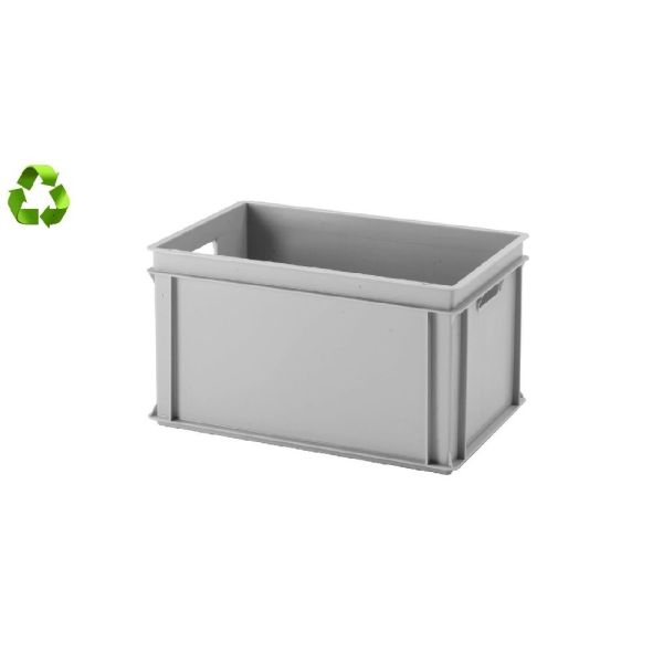 E-line-RAKO bak, gerecycled kunststof, 600 x 400 x 325 mm (60L), open grepen