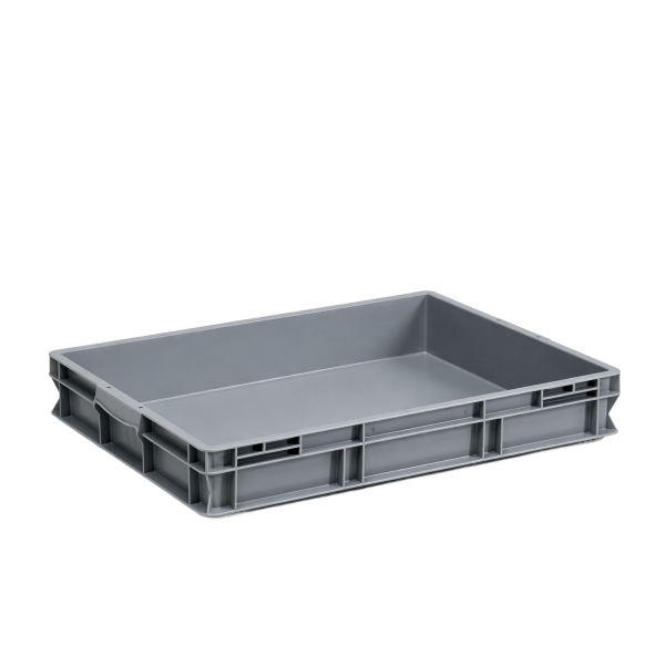 E-Line-RAKO bak, nieuw kunststof, 800 x 600 x 120 mm (45L), dichte grepen