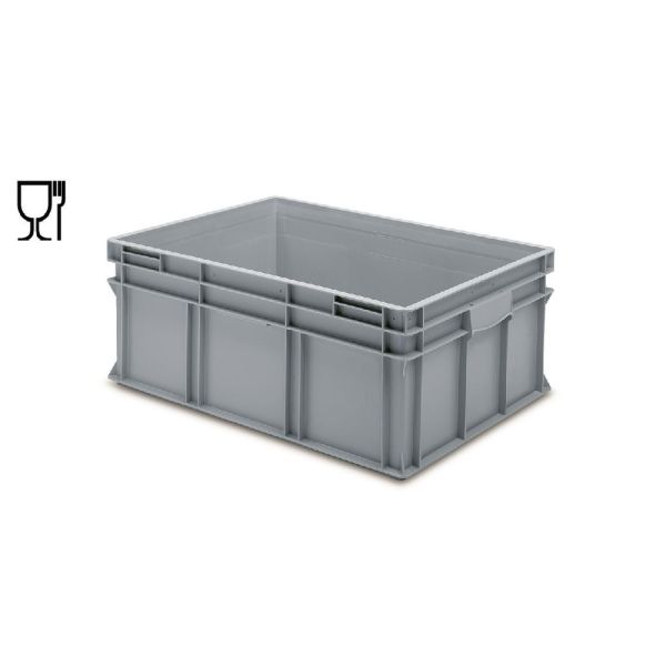 E-Line-RAKO bak, nieuw kunststof, 800 x 600 x 325 mm (134L), dichte grepen