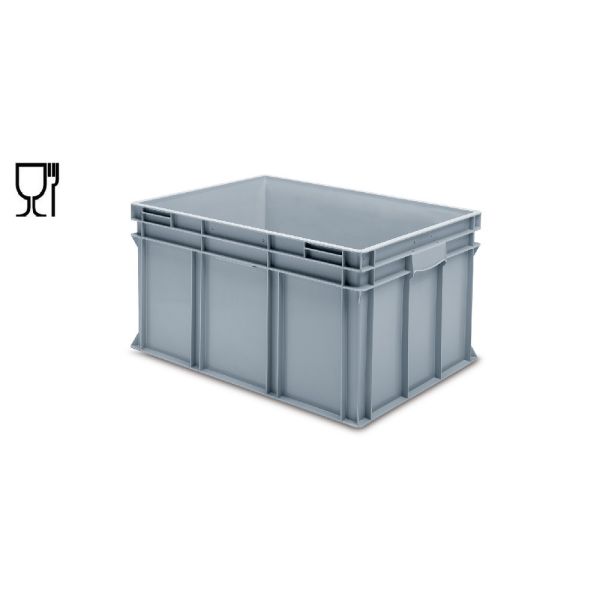 E-Line-RAKO bak, nieuw kunststof, 800 x 600 x 425 mm (175L), dichte grepen