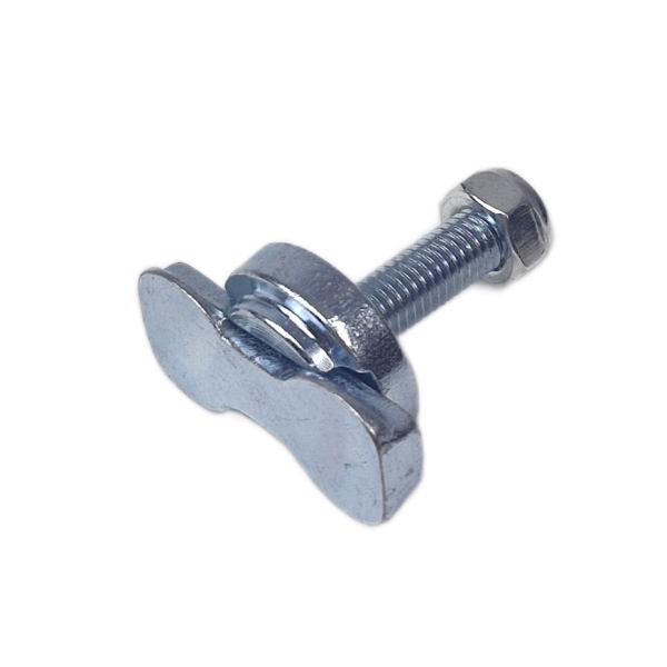 Vliegtuigrail-fitting met M8-moer, klembereik 0-22 mm