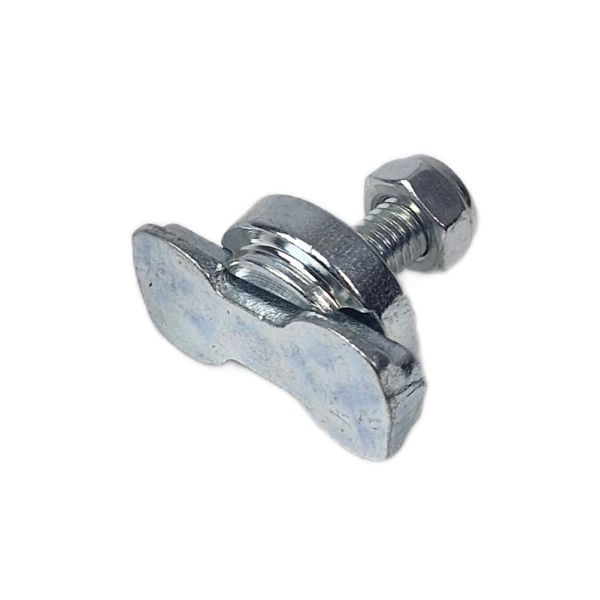 Vliegtuigrail-fitting met M8-moer, klembereik 0-15 mm