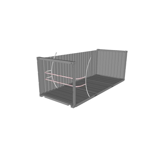 (halve) Lashingset White Line Quickfix, 32 mm, hoogte 2,6 m, met 2 horizontale banden van 3,1 m