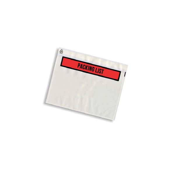 Paklijst enveloppen A5/C5 bedrukt 225 x 165 mm (1000 stuks per doos)