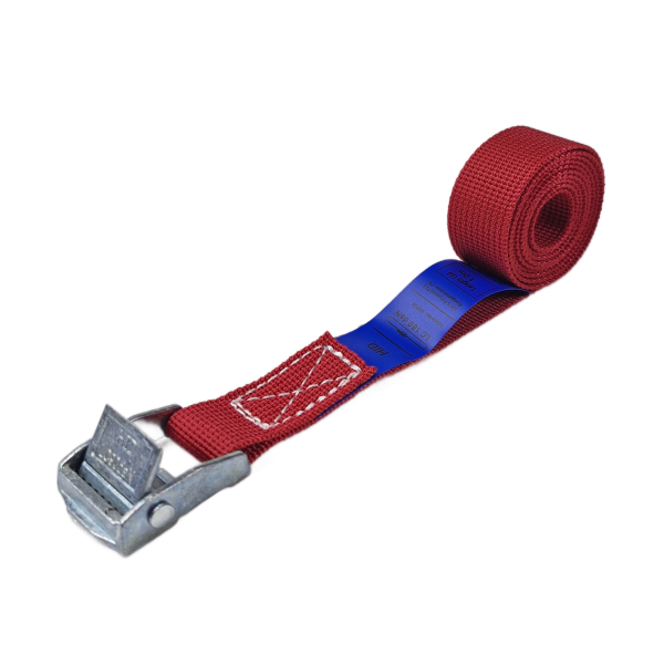 Sjorband 20 mm, 1 meter, rood, lichte klemgesp