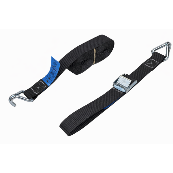 Sjorband 25 mm, metalen klemgesp 804, 2-delig met haken