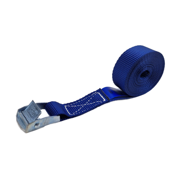 Sjorband 25 mm, 2.5 meter, lichte klemgesp 804, blauw
