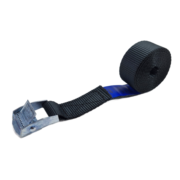 Sjorband 25 mm, 2.5 meter, lichte klemgesp 804, zwart