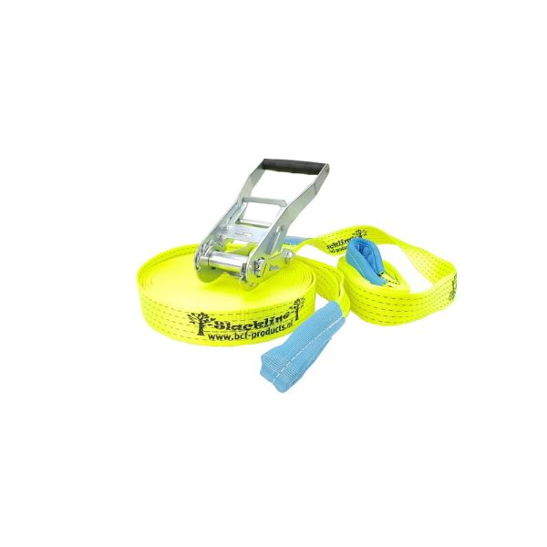 Slackline Basic 50-M, 50 mm, lengte 8 + 2 = 10 meter