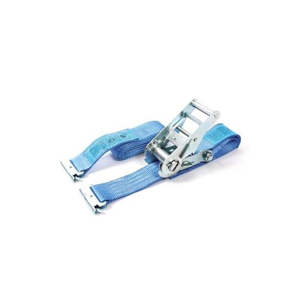 Spanbandset 50 mm, blauw, sleufgatfittingen, blokratel 910