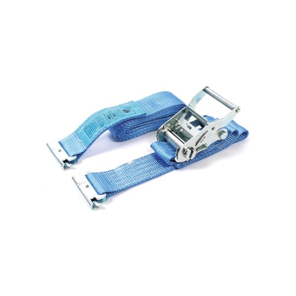 Spanbandset 50 mm, blauw, sleufgatfittingen, korte ratel 916