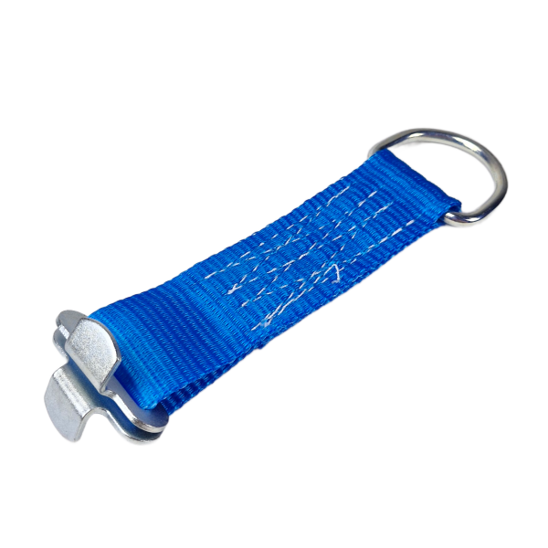 Touwbinder met vlinderfitting voor bindrail 1805(O-rail), blauw