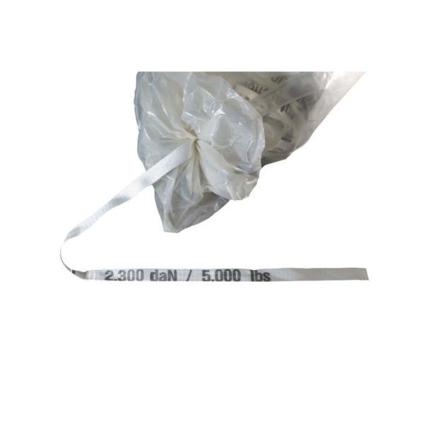 Lashingband in zak, 32 mm wit, 2300 daN, zak a 250 meter
