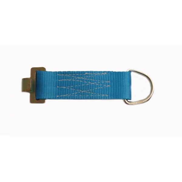 Touwbinder met haakfitting voor bindrail 1805 (O-rail) en 1806 (Q-rail), blauw