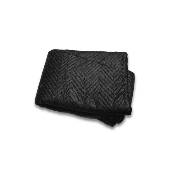 Gevoerde zwarte verhuisdeken, 183 x 203 cm (2000 g)