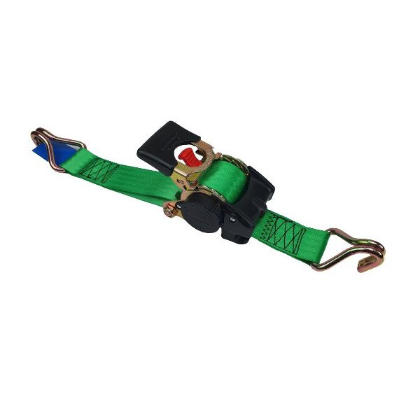 Spanband 50 mm zelfoprollend, 3 m, punthaken, groen