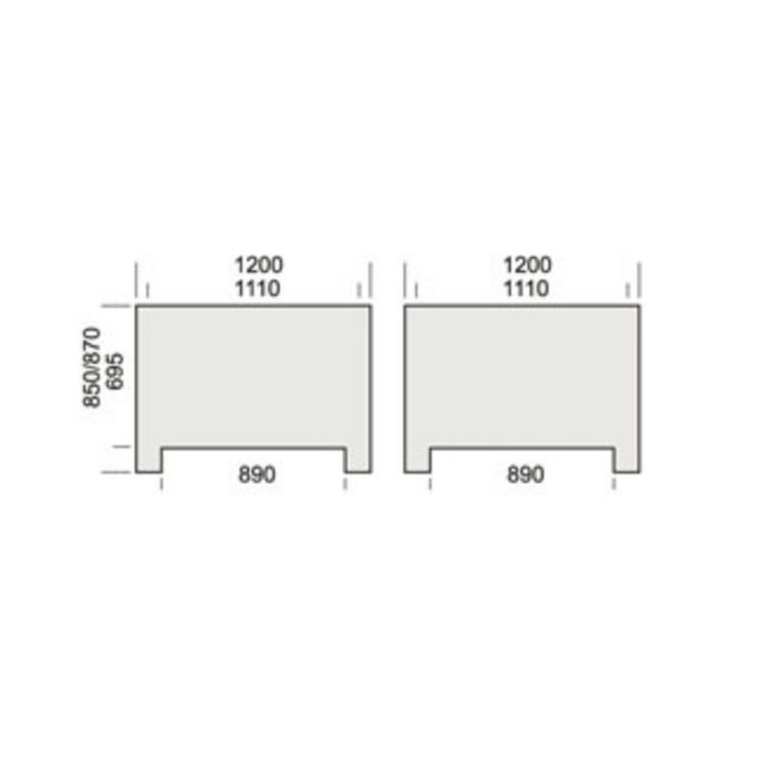 Palletbox (900L), 1200 x 1200 x 870 mm, 3 sledes (excl. deksel)
