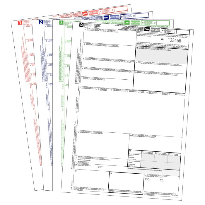 CMR voor laserprinter (4-3-2-1) - doos van 500 stuks