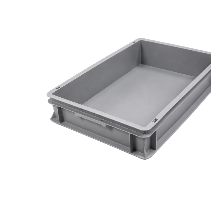 E-Line-RAKO bak, gerecycled kunststof, 600 x 400 x 120 mm (20L), dichte grepen