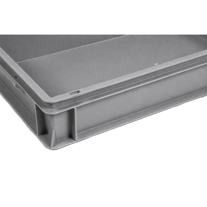 E-Line-RAKO bak, gerecycled kunststof, 600 x 400 x 120 mm (20L), dichte grepen