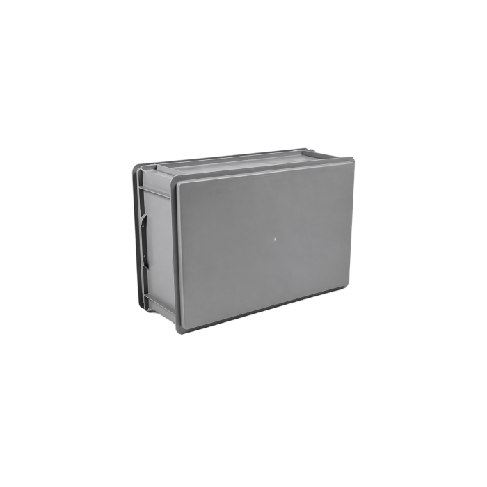 E-line-RAKO bak, gerecycled kunststof, 600 x 400 x 220 mm (40L), dichte grepen