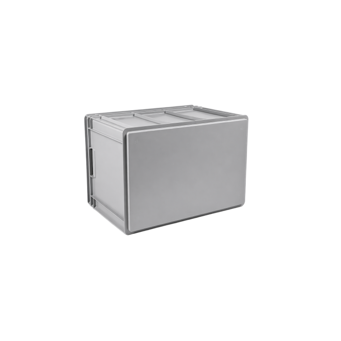 E-Line-RAKO bak, gerecycled kunststof, 600 x 400 x 425 mm (90L), 4 open grepen