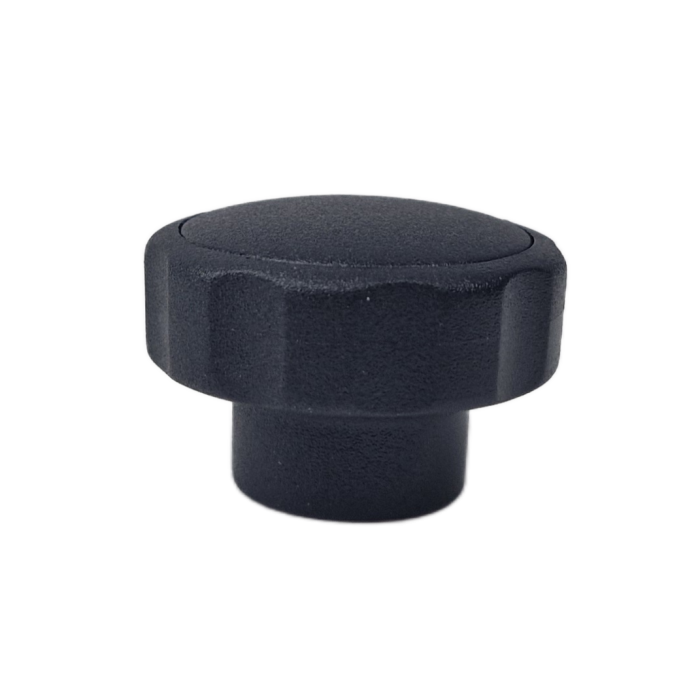 Zwarte draaiknop voor M8-fitting met diameter 33 mm