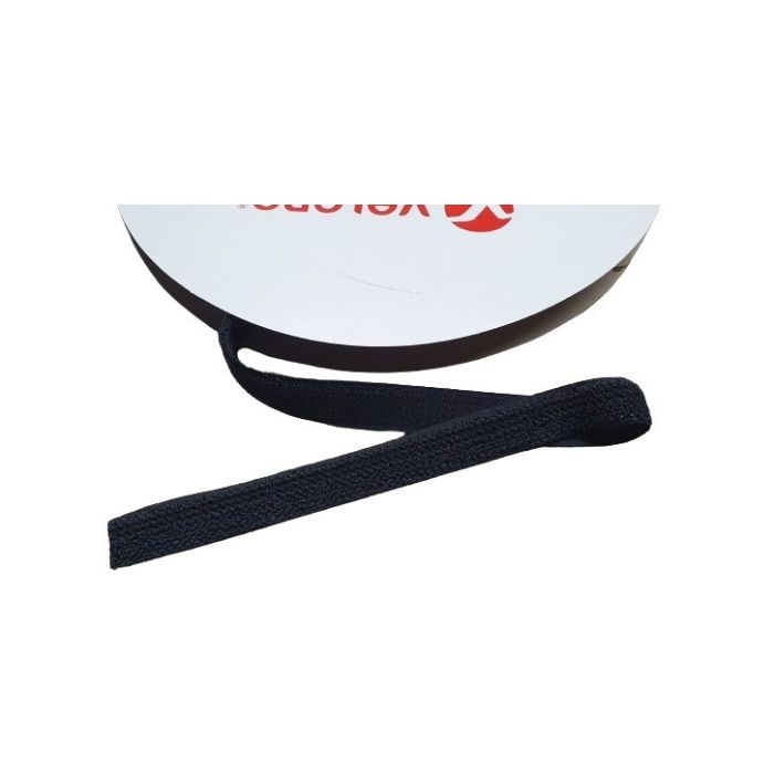 Klittenband 25 mm back to back, zwart, rol a 25 meter