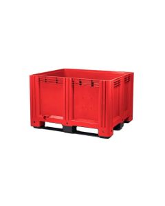 Palletbox (610L) rood, 1200 x 1000 x 780 mm, 3 sledes (excl. deksel)