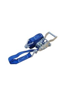 Spanbandset 25 mm, 6 meter, blauw, standaardratel 909, 1 Ton