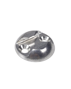 Rond aluminium sjorplaatje voor een single studfitting met twee verzonken montagegaten