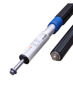 KIM 44 Profi telescoopstang met zwarte beschermhoes en 19 mm pluggen.